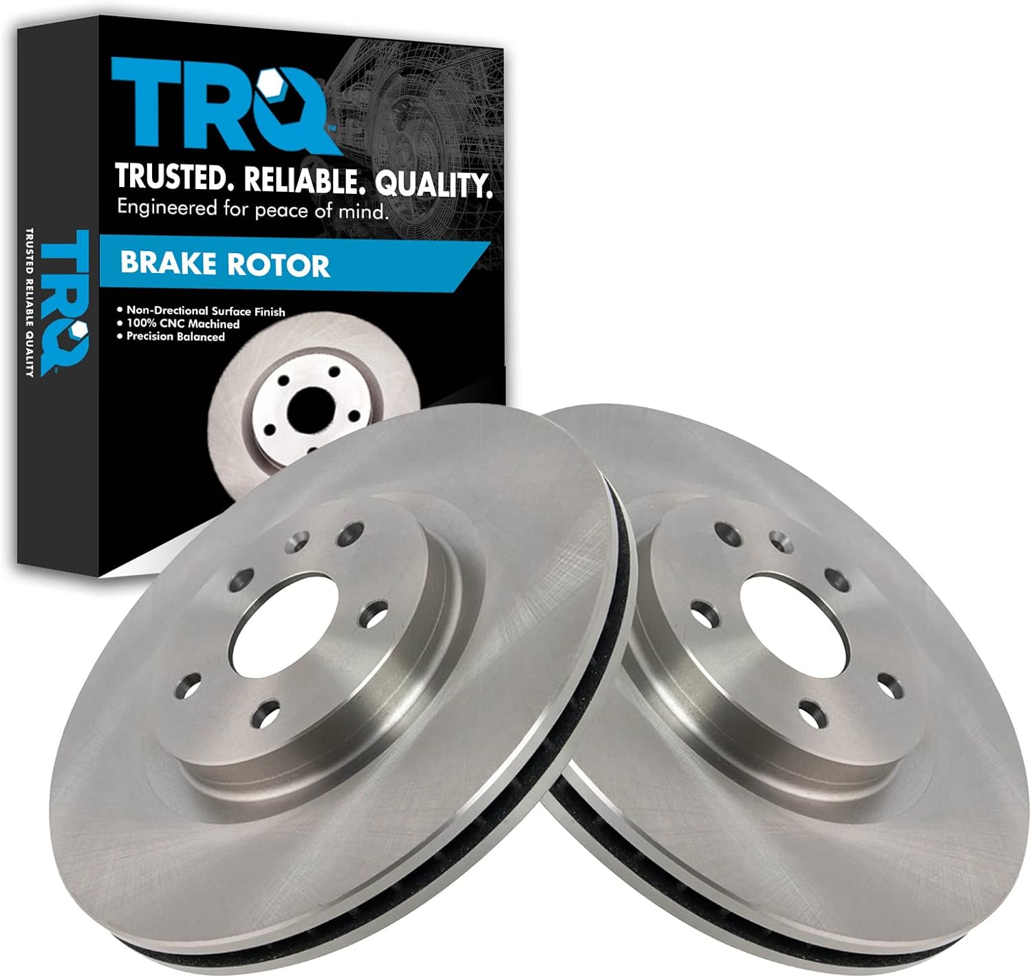 TRQ Front Brake Rotors Set Vented for Buick Regal and More