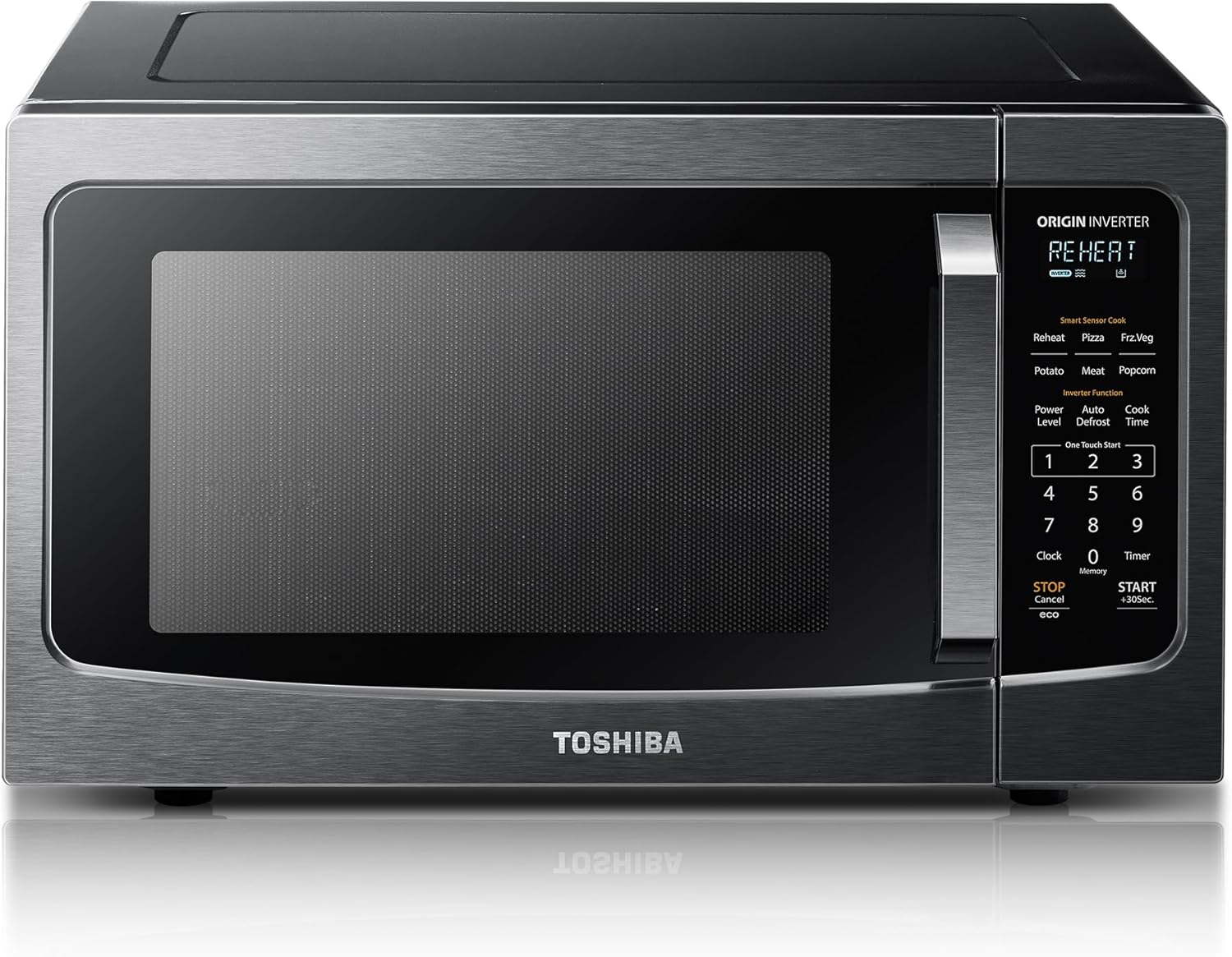 Toshiba Inverter Technology Microwave: Smart Sensor, Auto Defrost, 1.6 Cu.ft