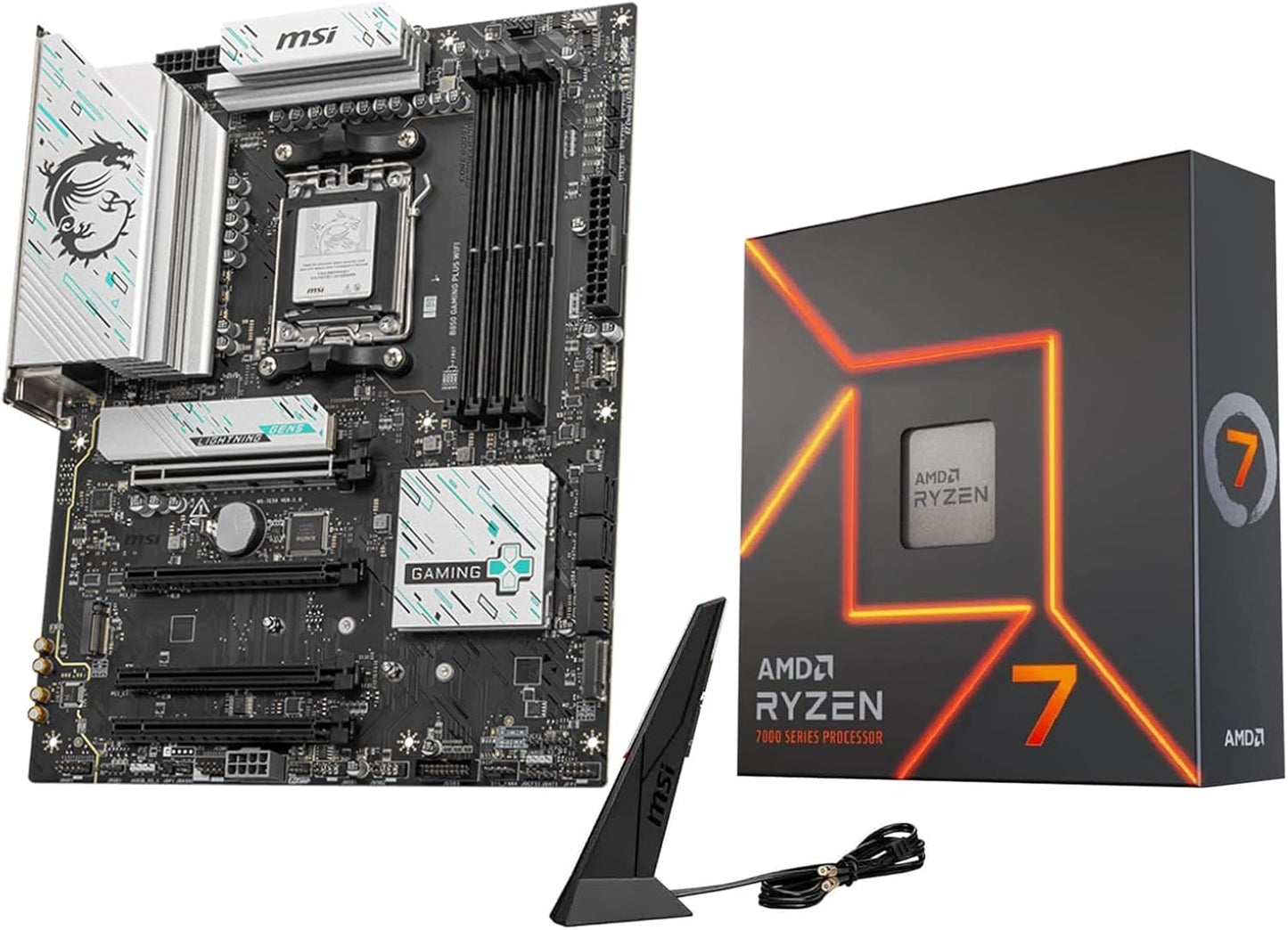 AMD Ryzen 7 7700X CPU with MSI B850 Gaming Plus Motherboard