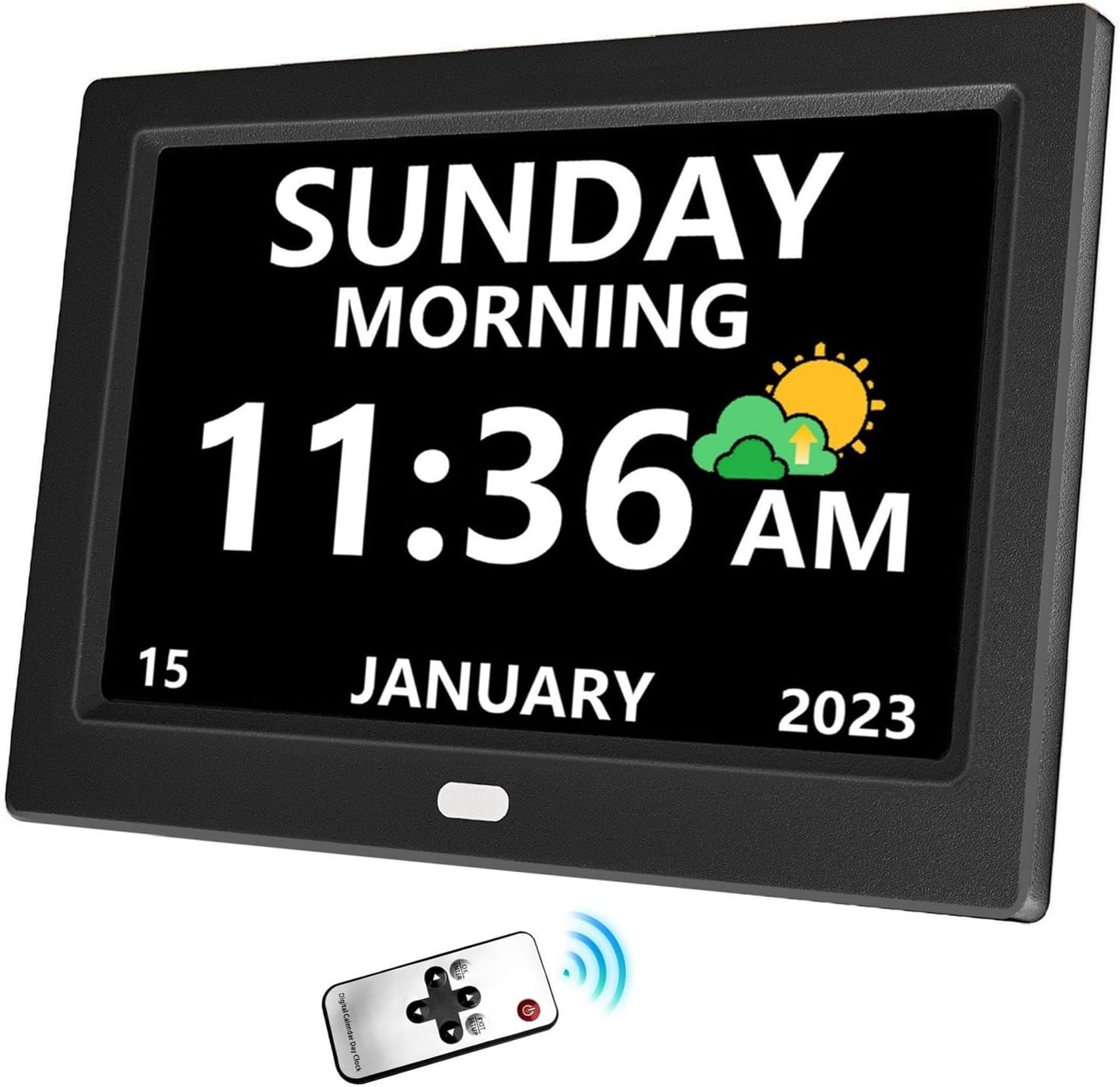 10 Inch Digital Clock for Elderly with Day and Date Display