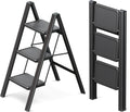 GameGem 3 Step Ladder with Wide Anti-Slip Pedal for Safety