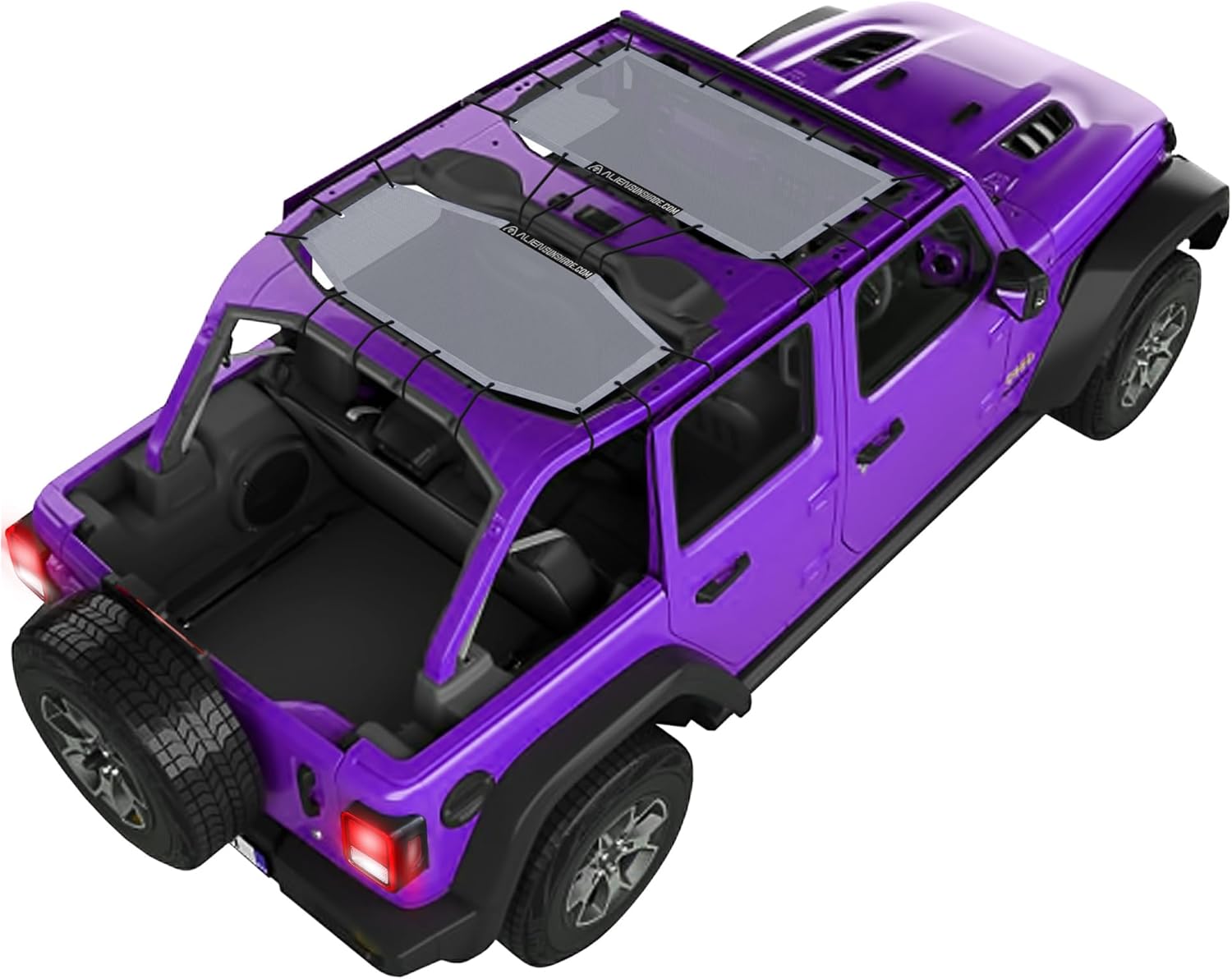 Alien Sunshade Jeep Wrangler JLU Gray - Ultimate UV Protection