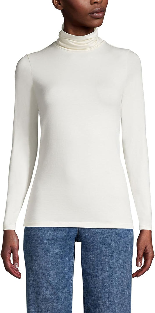 Lightweight Jersey Long Sleeve Turtleneck for Everyday Style