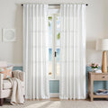 Grey and White Striped Curtains 84 in Length - Light Filtering