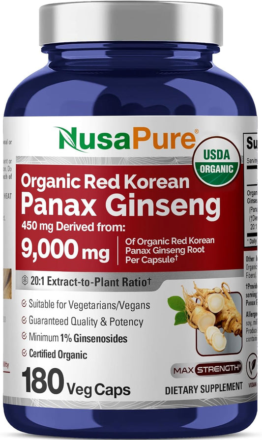 NusaPure Red Korean Panax Ginseng Extract for Vitality Boost