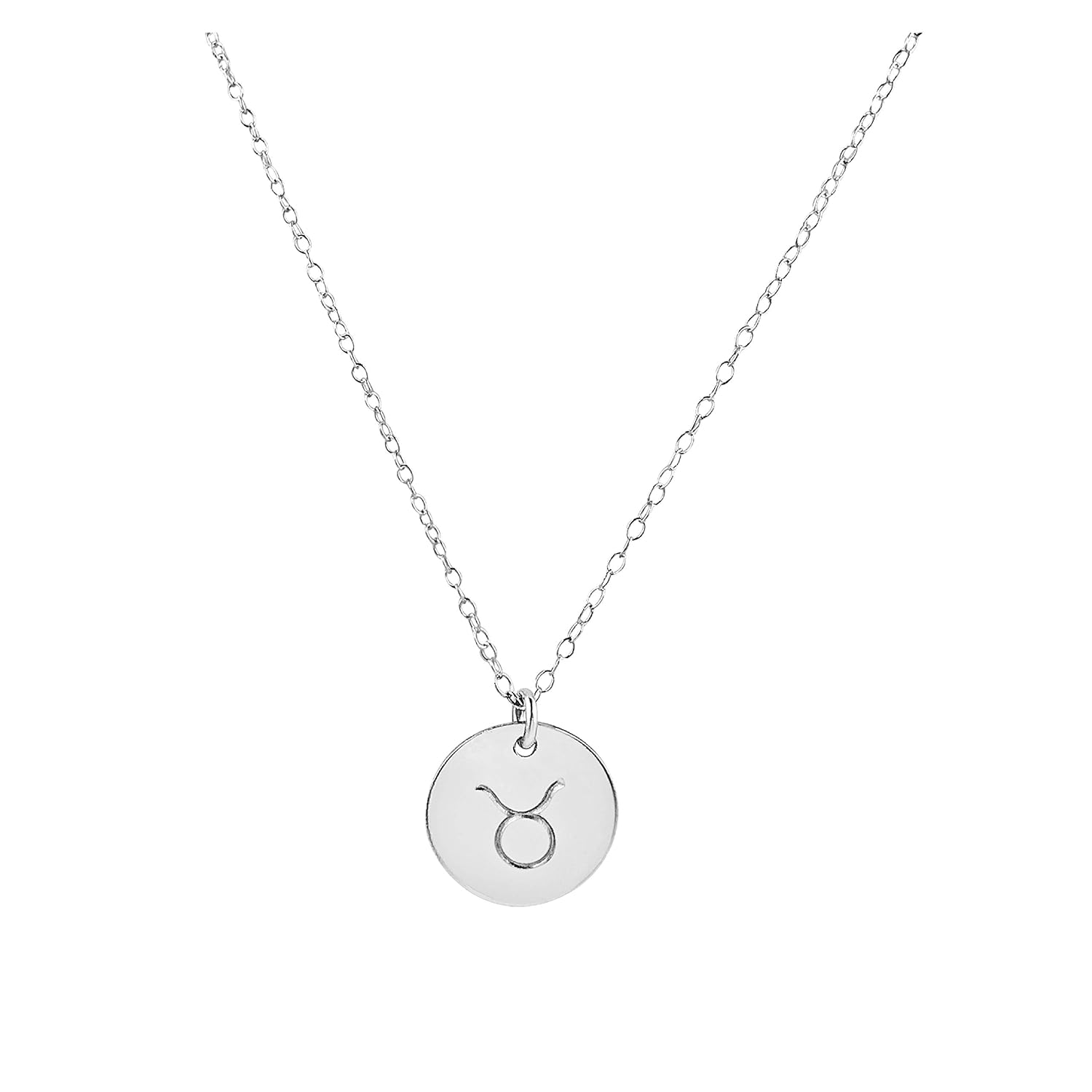 Jewelry Silver Taurus Necklace - Astrology Charm Pendant Gift