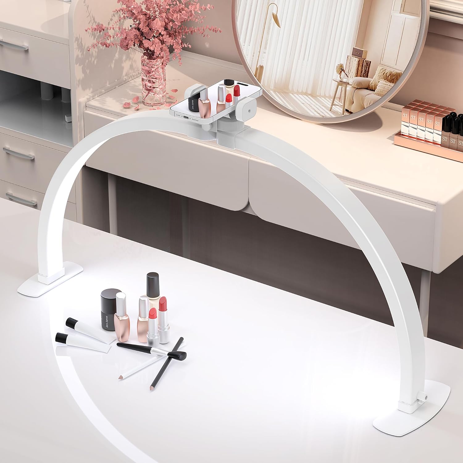 Foldable Large Half Moon LED Light for Nail Techs and Beauty