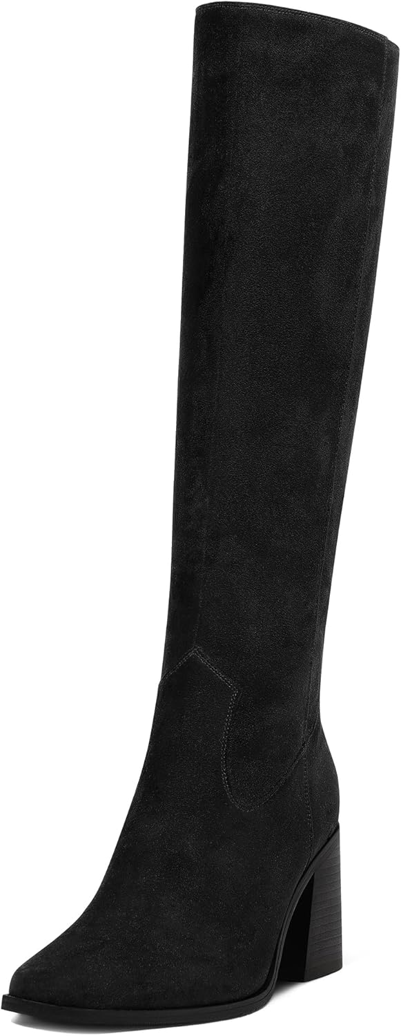 MUCCCUTE Knee High Boots for Women with Stylish Square Toe