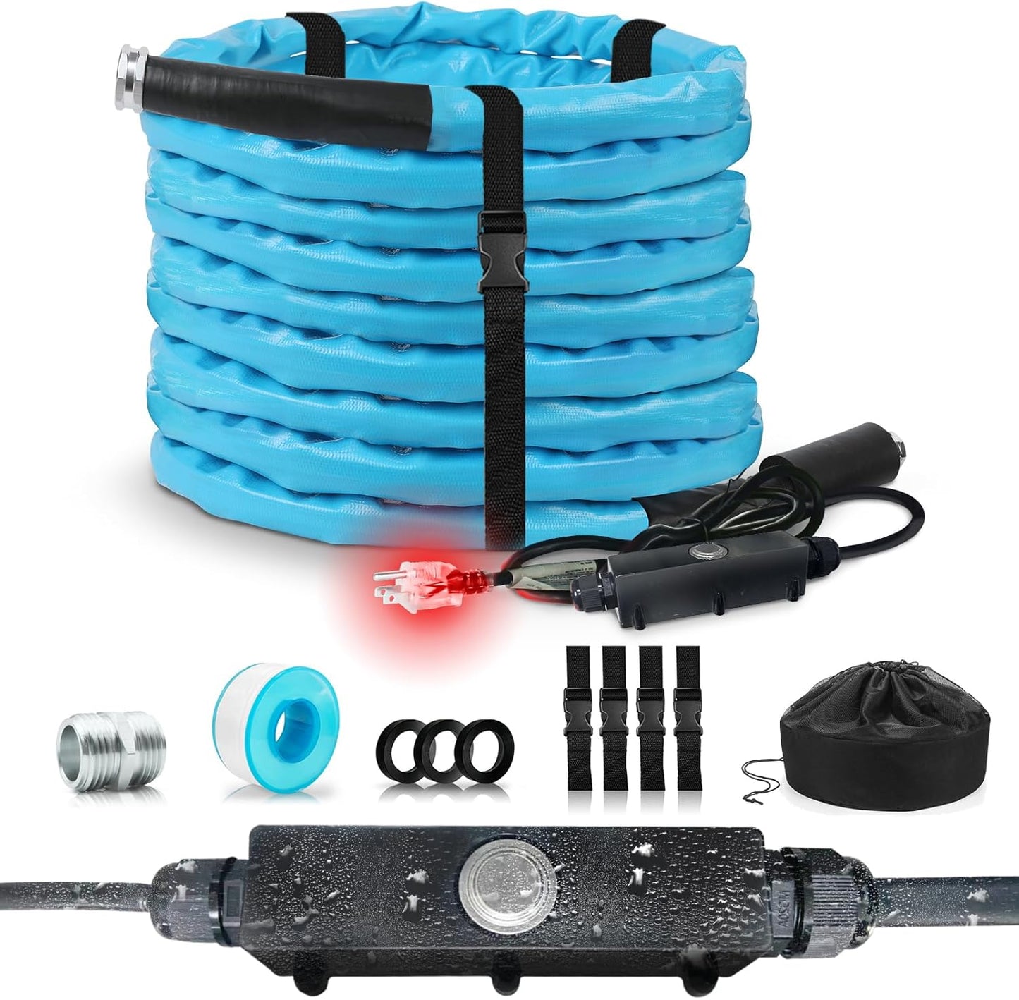 Cupohus Heated RV Water Hose 100FT - Freeze Proof to -45F