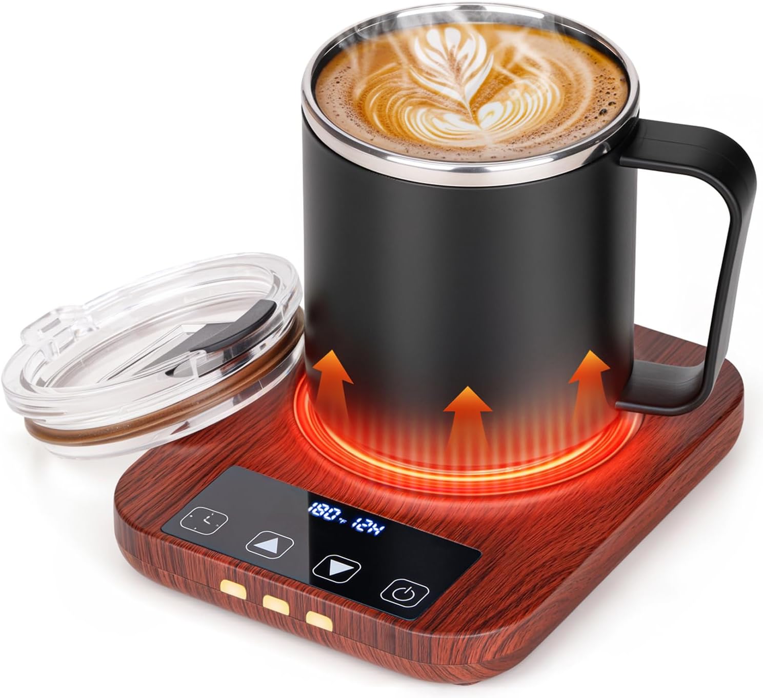 15oz Electric Mug Warmer | 9 Temp Settings, Auto Shut Off | Keep Beverages Warm
