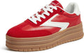 Women's Platform Sneakers Gum Sole Suede Casual Classic Retro