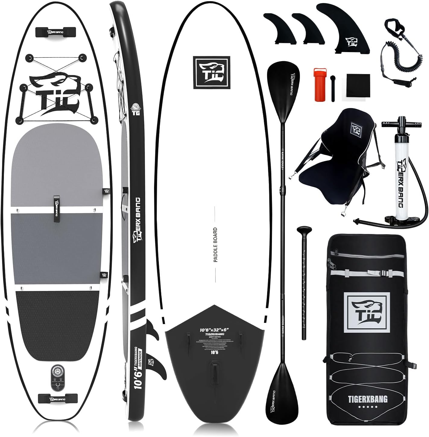 Inflatable Paddle Board with Premium Accessories for All Ages