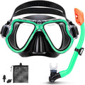 Kids Snorkel Set for Ages 6-14 - Dry Top Panoramic Mask