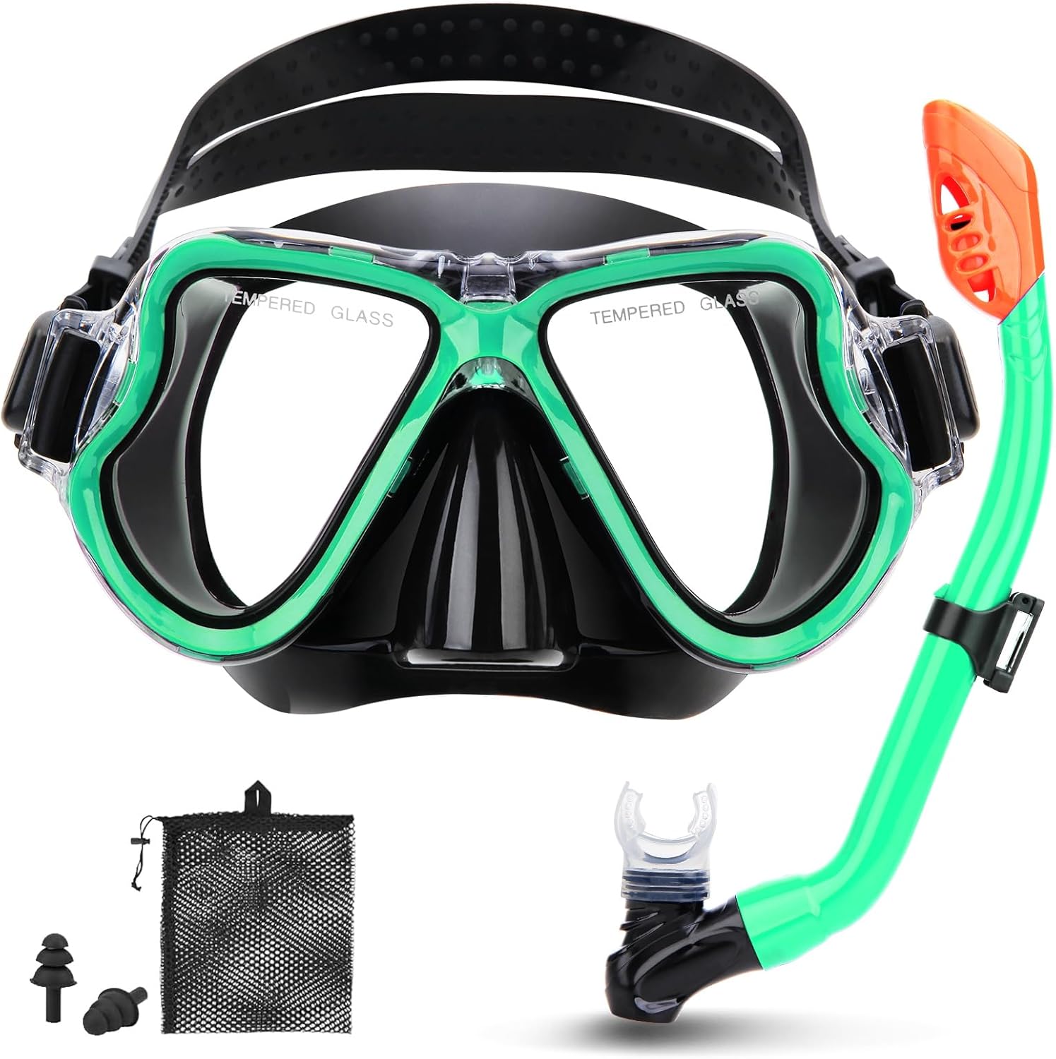 Junior Snorkel Set: Dry Top Mask, Anti-Leak, Anti-Fog
