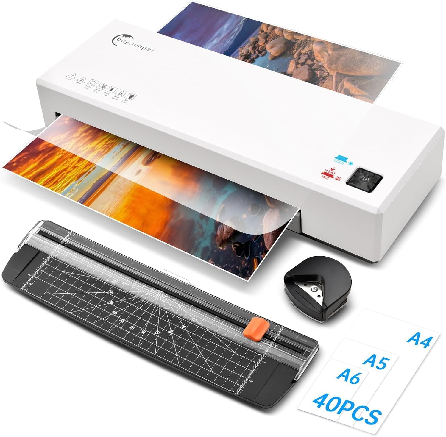 4-in-1 Laminator Set: 40 Sheets Included!