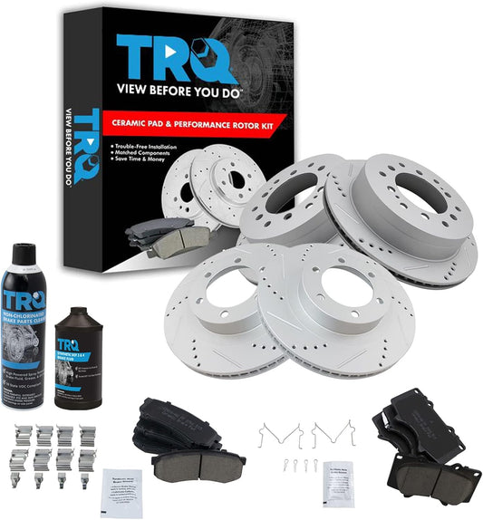 TRQ Performance Brake Pad & Rotor Kit for Lexus GX470 & 4Runner