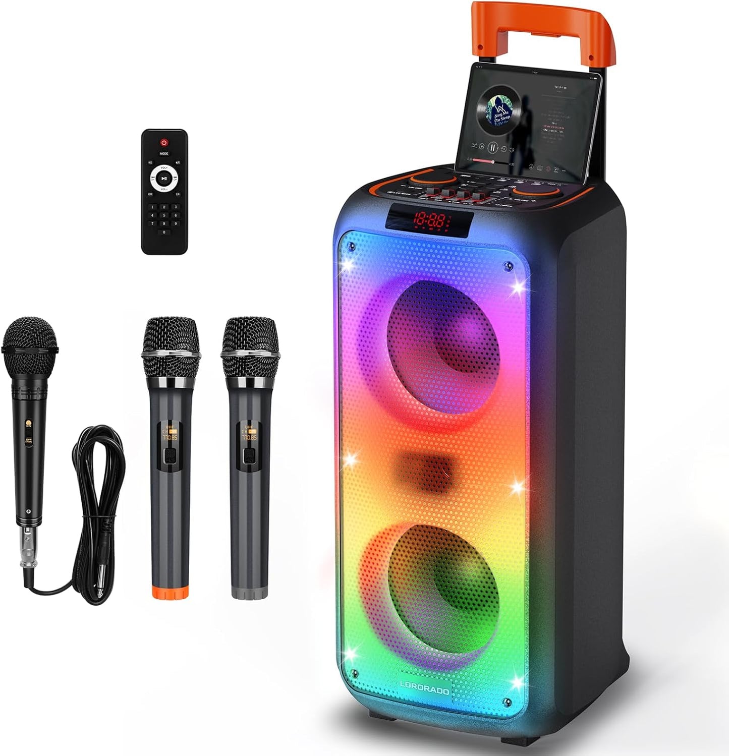Ultimate Karaoke Party Machine - 3 Microphones, Bluetooth, Portable PA