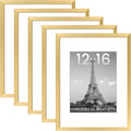 upsimples 12x16 Picture Frame Set of 5 - Gallery Ready Gold