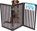 Indoor Freestanding Dog Gate 3-Panel 36in - Foldable Wood Barrier