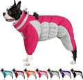 Small Dog Coat with Built-In Harness - Windproof Fleece Puffer Jacket