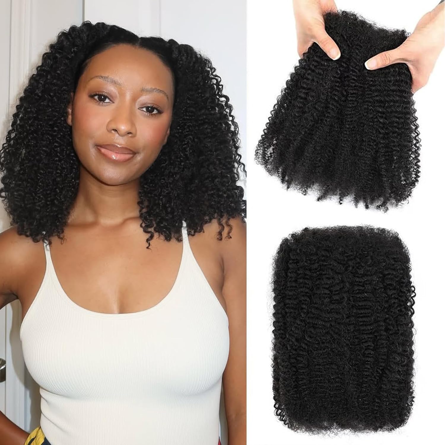 Afro Kinky Bulk Human Hair for Dreadlock Extensions Repair