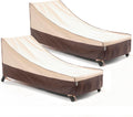 Chaise Lounge Chair Cover 2Pack - Heavy Duty Waterproof UV Resistant