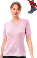 Merino Wool T Shirt Women - Lightweight Merino Base Layer Tee Merinos