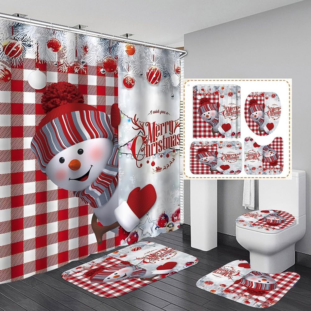 Christmas Joy Shower Curtain Set
