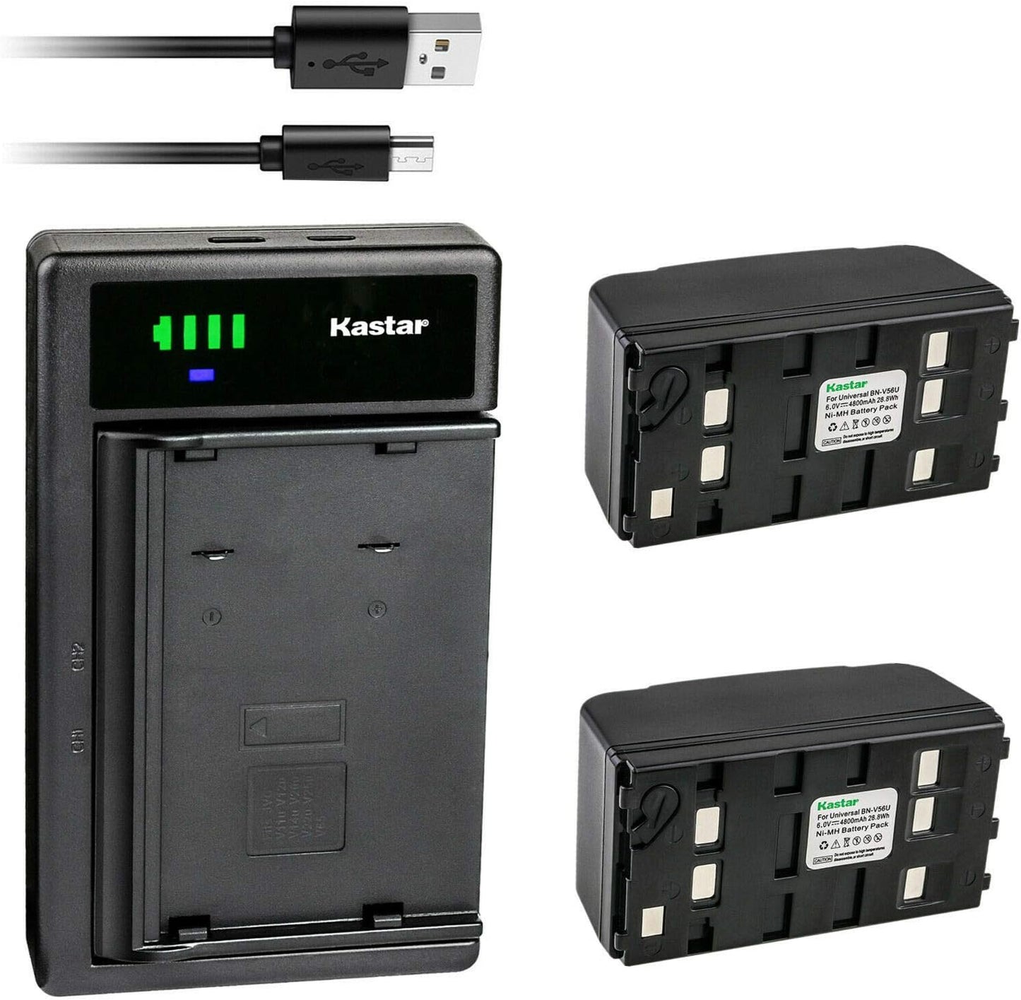 Kastar 2-Pack Battery and Smart USB Charger for Panasonic Devices