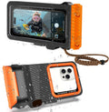 Waterproof Phone Case for Snorkeling & Diving (Orange) - 33ft/10m