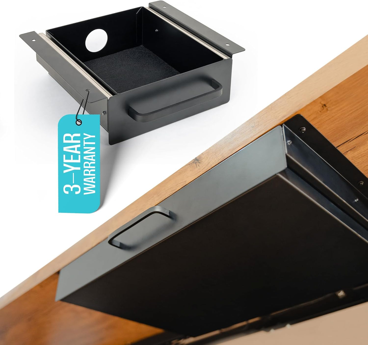 Slide-Out Under Desk Drawer - CoreMinded Standing Desk Storage