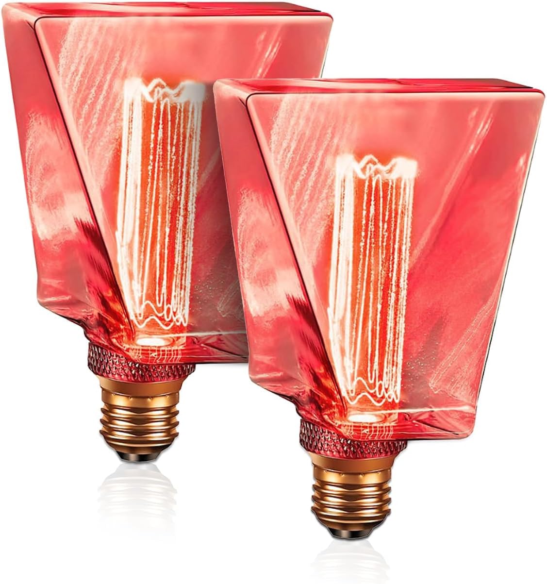 Next Glow RED Light Bulbs LED Vintage Decorative Warm Light