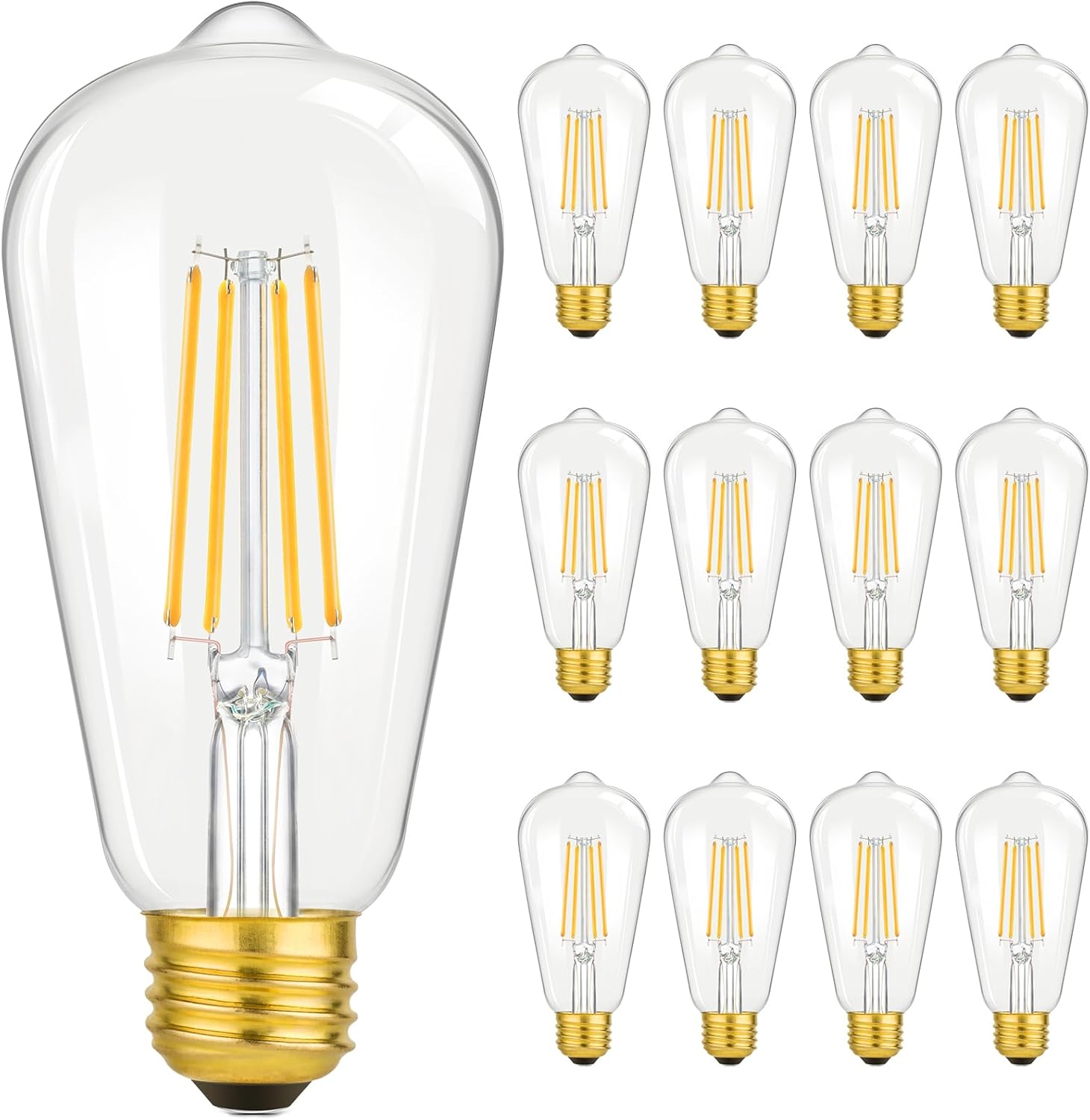 Vintage LED Edison Bulbs, 8W Equivalent 100W, 1400LM Brightness