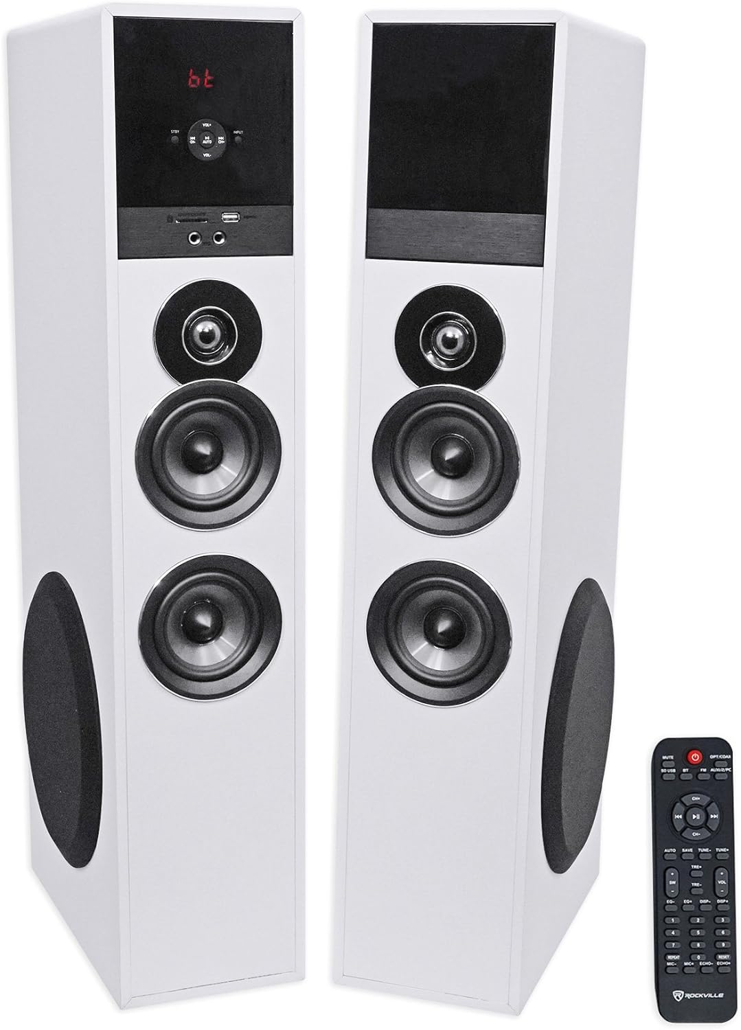 800W Rockville Tower Speaker System - Home Entertainment Powerhouse