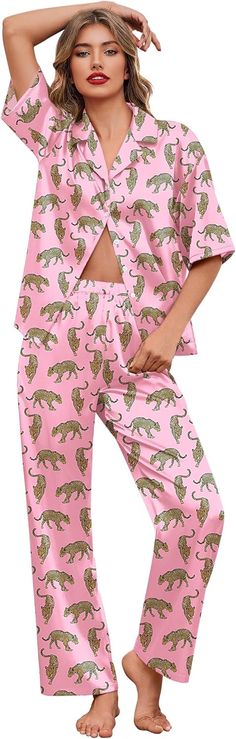 Ekouaer Silk Satin Pajamas Set for Women - Soft Loungewear