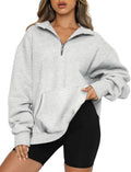 Trendy Queen Oversized Zip Hoodie - Fall Fashion Essential