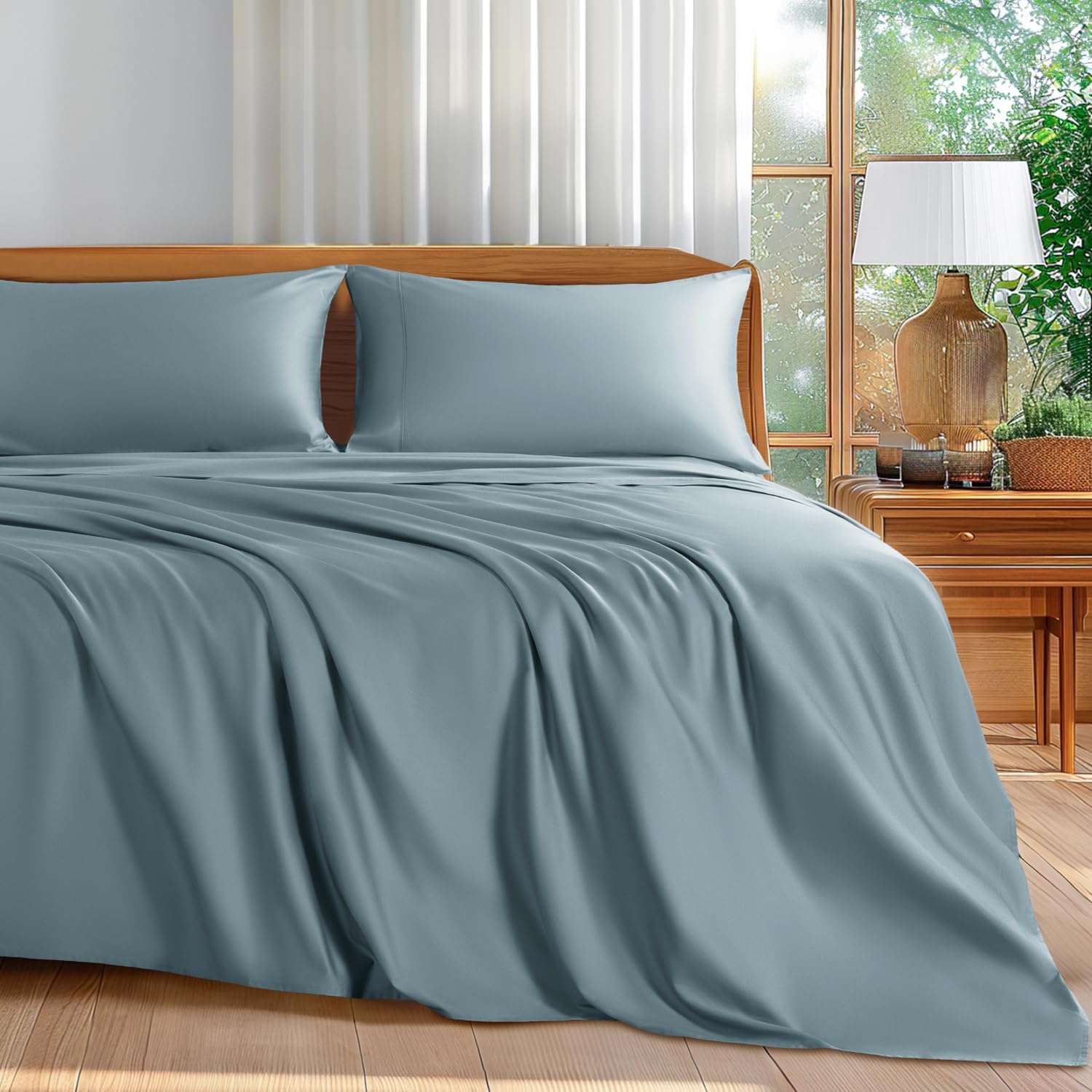 Luxury Egyptian Cotton Bed Sheets Set for California King Beds