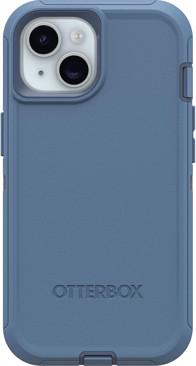 OtterBox iPhone 15 Defender Series Case - Rugged Baby Blue Jeans