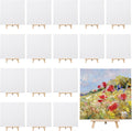 36 Pcs Mini Canvas and Easel Set for Painting - Compact Starter Kit