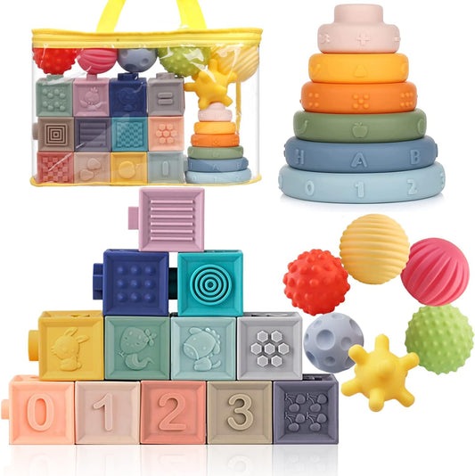 Montessori 3-in-1 Baby Sensory Toys by Weilim