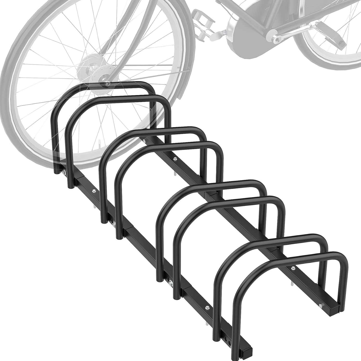 WALMANN 4 Bikes Floor Bike Stand for Indoor and Outdoor Use