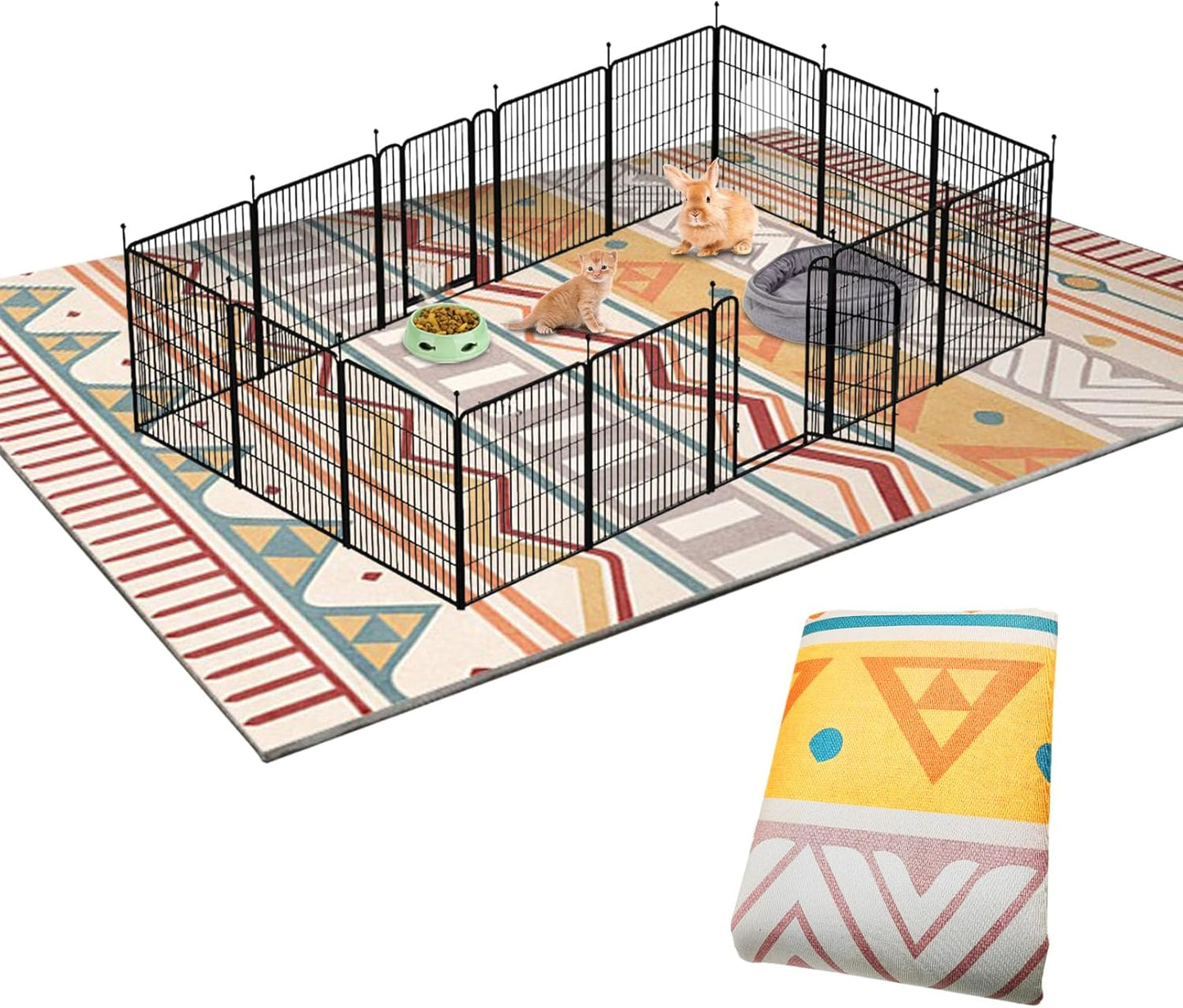 BNOSDM Large Bunny Cage Liner Washable Pads for Pets 79in x 55in