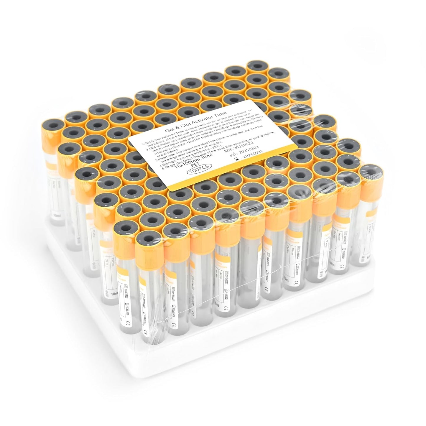 Vacutainer Blood Collection Tubes for Lab Tests and Veterinary Use
