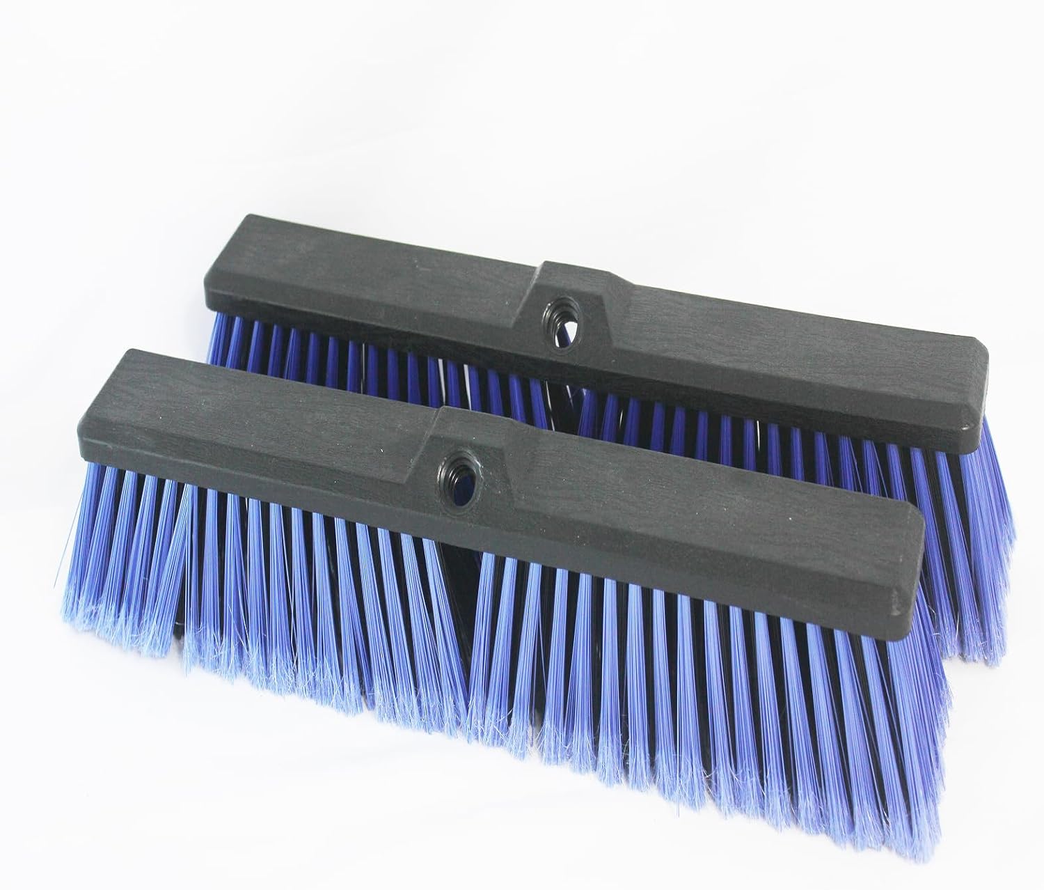 2PCS Push Broom Head for Outdoor Cleaning - Stiff Bristle Design