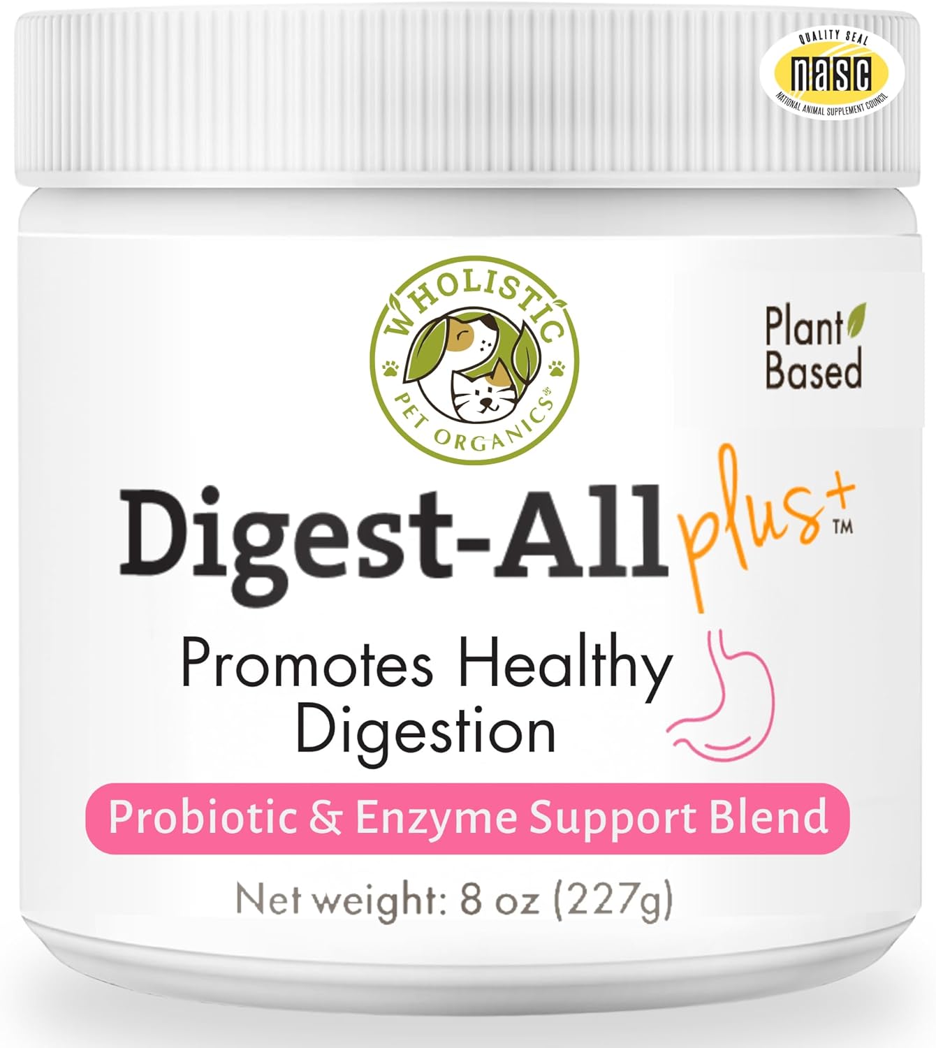 Wholistic Pet Organics Probiotics for Dogs & Cats - 8 Oz