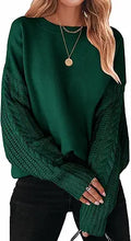 ZESICA Women's Oversized Cable Knit Pullover Sweater - Cozy Fall