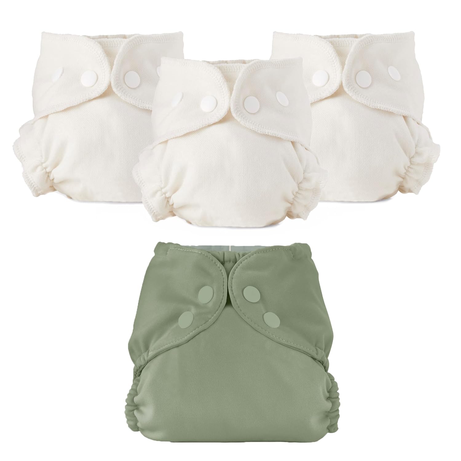 Esembly Cloth Diaper Bundle Set - Organic Cotton & Waterproof Cover
