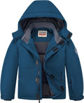 Kid's Waterproof Ski Jacket Warm Fleece Hooded Winter Snow Coat