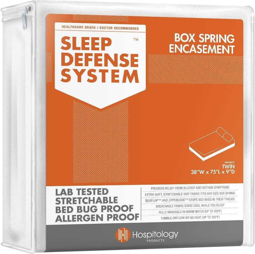 Box Spring Encasement for Bed Bug and Dust Mite Protection