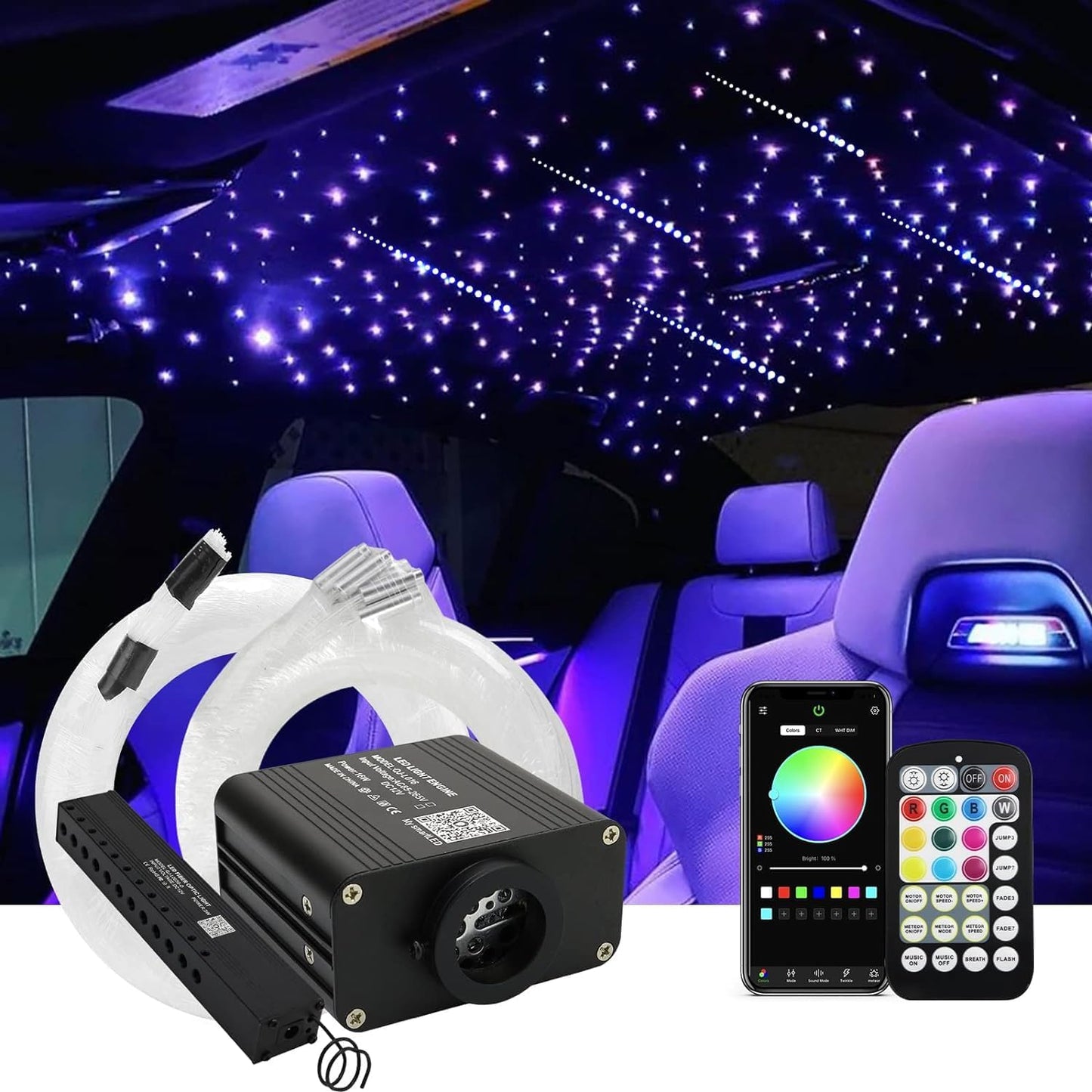 Twinkle Starlight Headliner Kit for Car and Home Decor